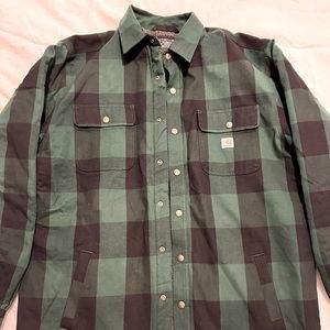 Carhartt Men’s Relaxed Fit HEAVYWEIGHT Flannel Sherpa-Lined Jacket, X-Large (XL)